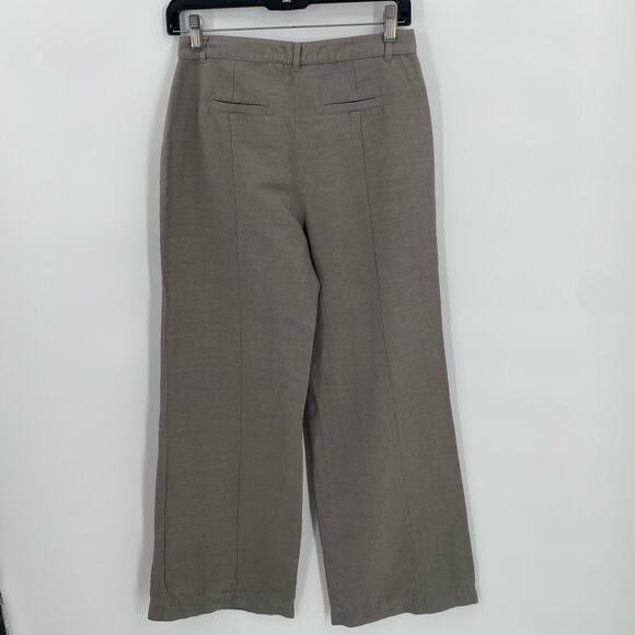 Sundance grey linen blend wide leg pants womens size petite 2 - Picture 7 of 8